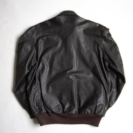 L.L. Bean 80S A-2 Leather Flight Jacket Brown Size 42