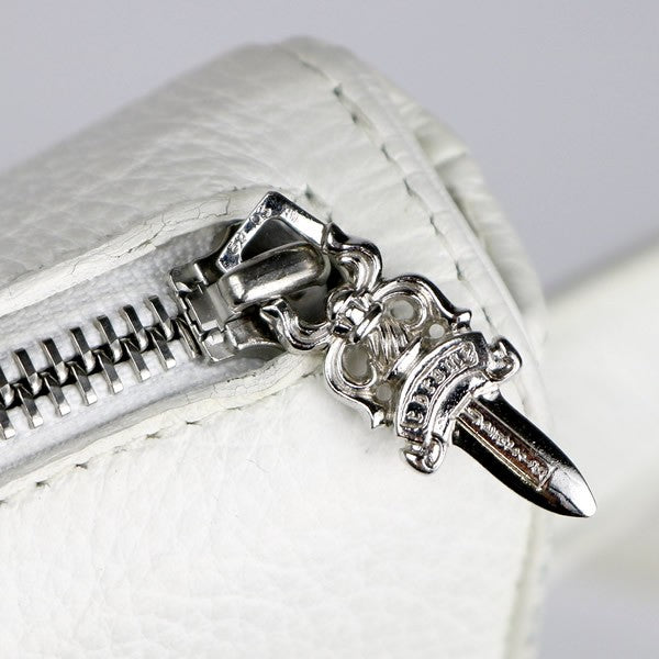 CHROME HEARTS PLUG Leather White SV925 Shoulder Bag Size ONE SIZE