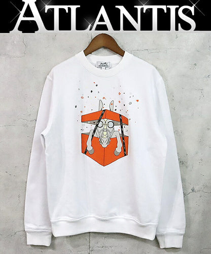 HERMES 24SS Boîte aux Surprises Sweatshirt White Size S