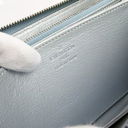 Louis Vuitton Zippy Round Zip Light Blue Wallet Size ONE SIZE