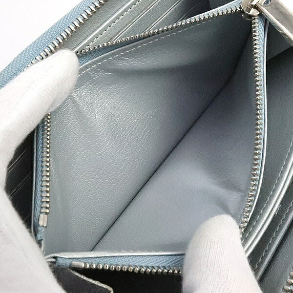 Louis Vuitton Zippy Round Zip Light Blue Wallet Size ONE SIZE
