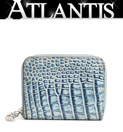 Louis Vuitton Zippy Alligator Coin Purse Light Blue