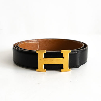 Hermes Constance Reversible Belt Black x Brown Size 100