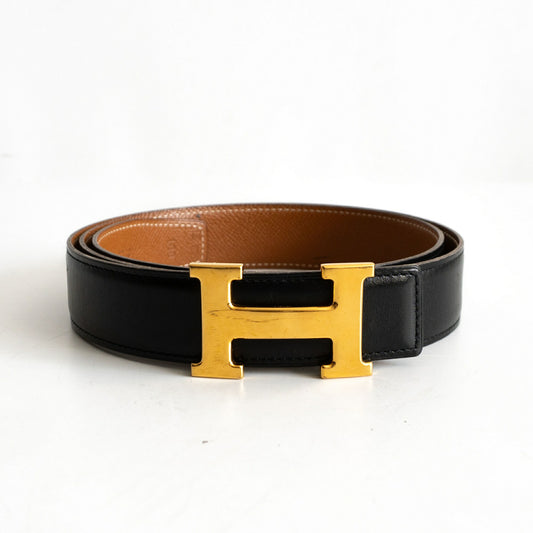 Hermes Constance Reversible Belt Black x Brown Size 100