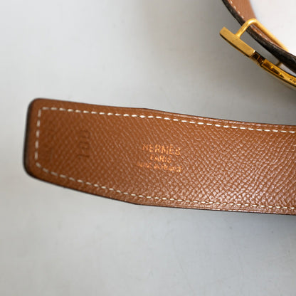 Hermes Constance Reversible Belt Black x Brown Size 100