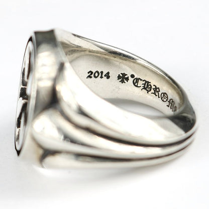 CHROME HEARTS CH Plus Seal Stamp Silver Ring Size ONE SIZE