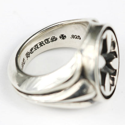 CHROME HEARTS CH Plus Seal Stamp Silver Ring Size ONE SIZE