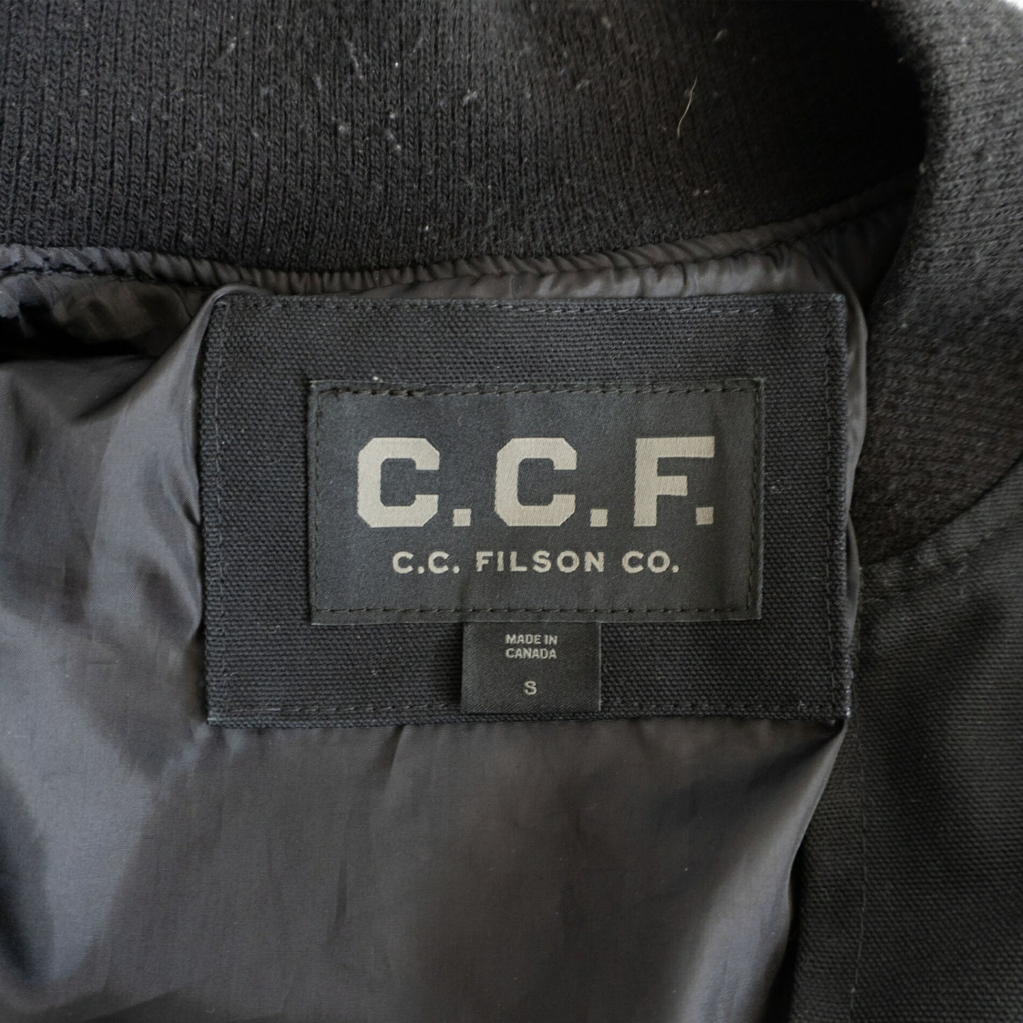 C.C.F. FILSON Duck Bomber Jacket Black Size S