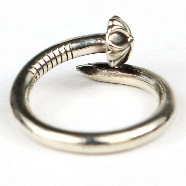 CHROME HEARTS Crossball Nail 925 Silver Ring Size ONE SIZE