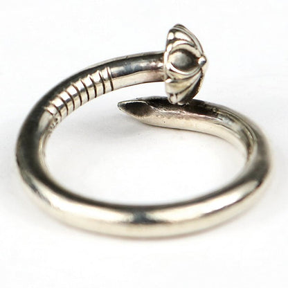 CHROME HEARTS Crossball Nail 925 Silver Ring Size ONE SIZE