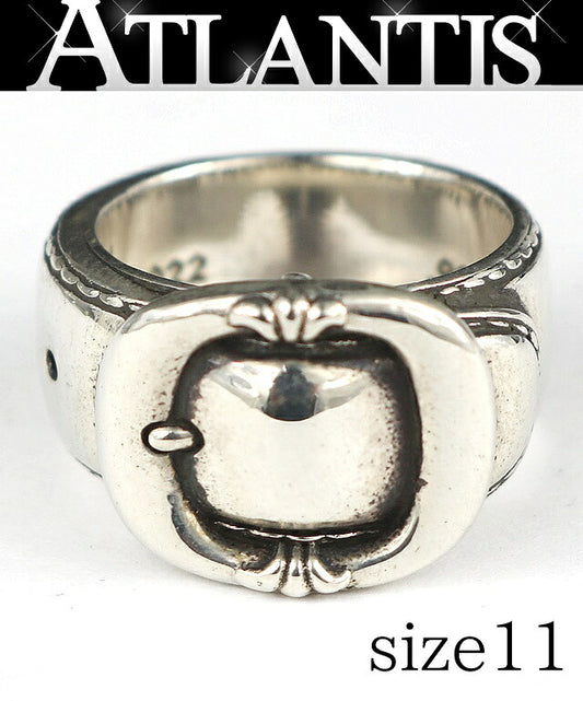 CHROME HEARTS Large Belted Silver Ring Size US 6
