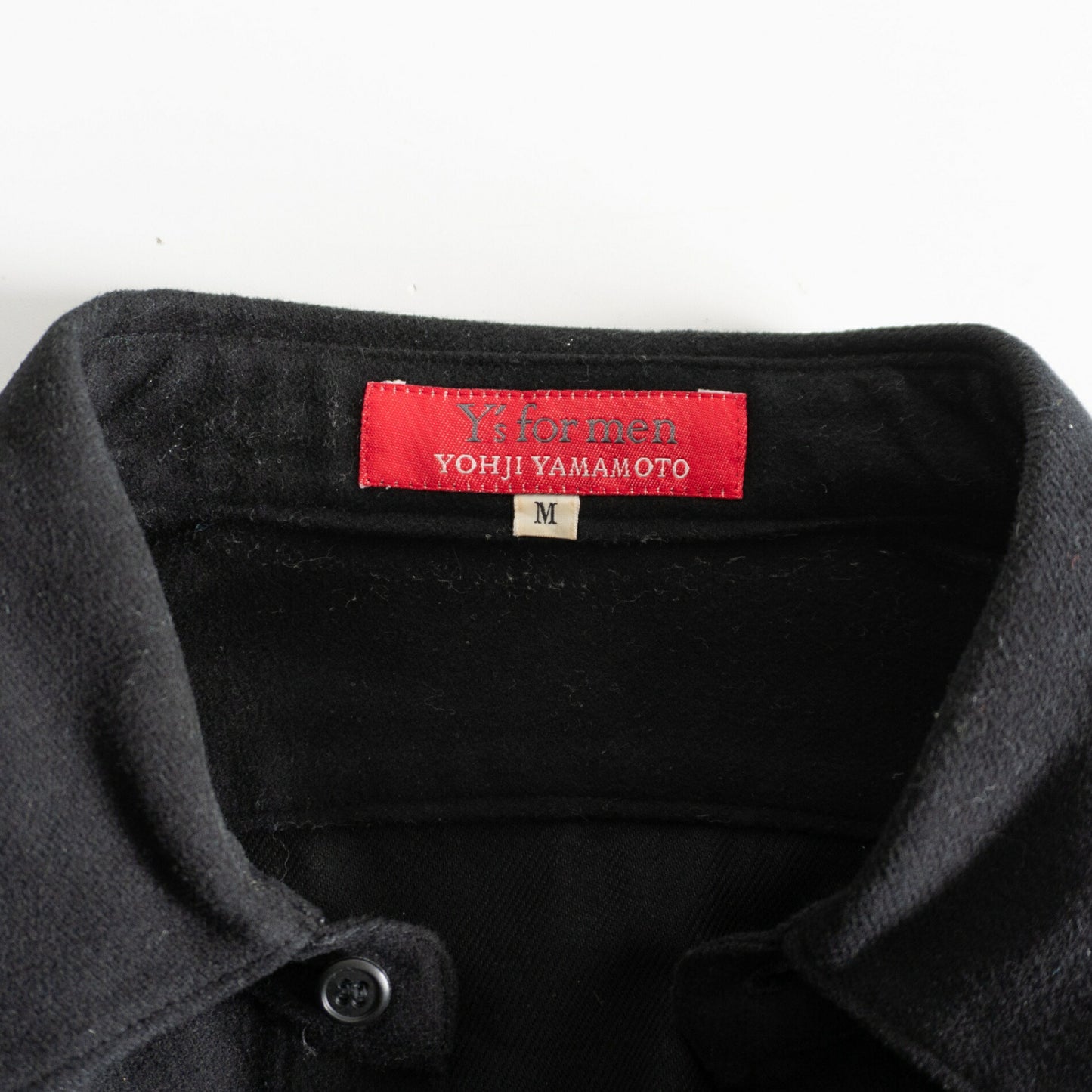 Y's for Men Oversized Chamois Shirt Black Size M