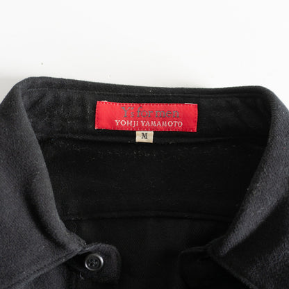 Y's for Men Oversized Chamois Shirt Black Size M