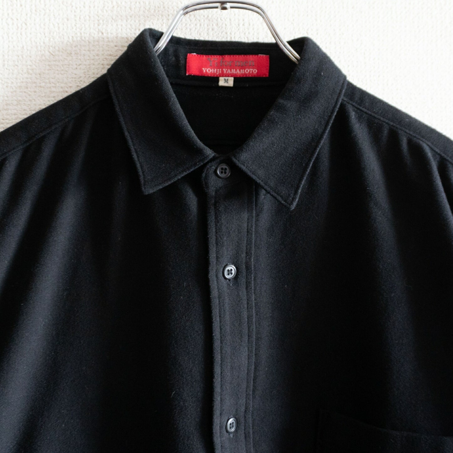 Y's for Men Oversized Chamois Shirt Black Size M