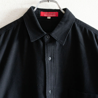 Y's for Men Oversized Chamois Shirt Black Size M