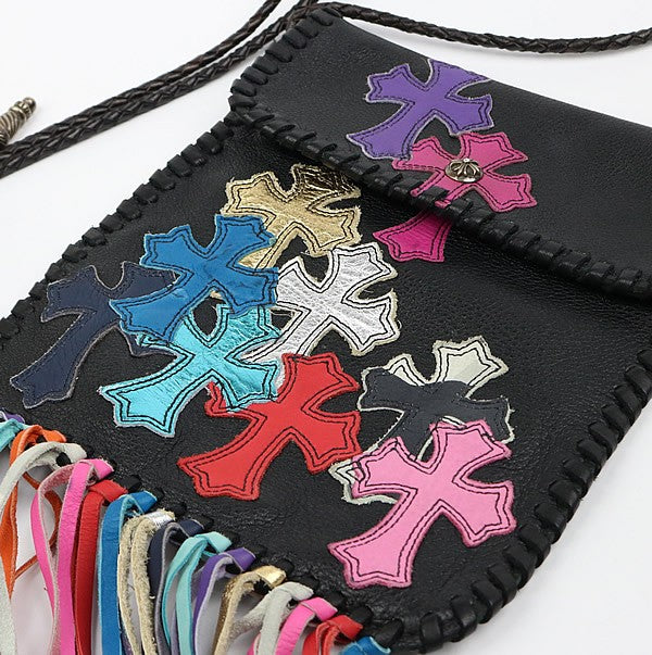 CHROME HEARTS Flat Hippy Shoulder Bag Size ONE SIZE
