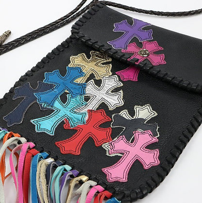 CHROME HEARTS Flat Hippy Shoulder Bag Size ONE SIZE