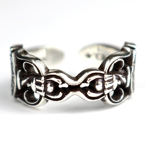 CHROME HEARTS Double Dagger Pave Ring SV925 Size ONE SIZE