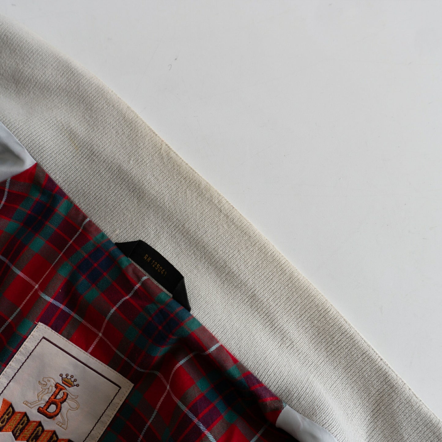 BARACUTA G9 Swingtop Harrington Jacket Off-White Size M