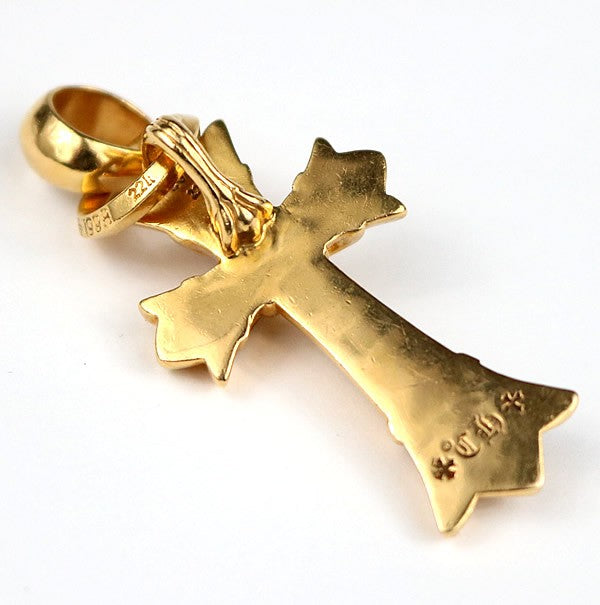 CHROME HEARTS 22K Double CH Diamond Pendant Size ONE SIZE