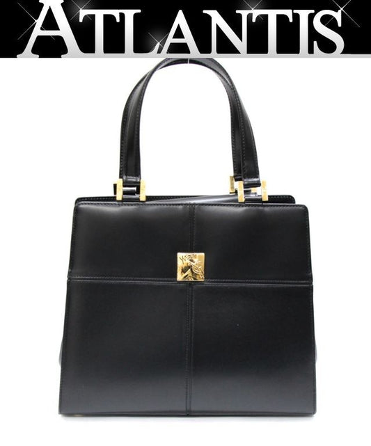 YVES SAINT LAURENT Vintage Logo Handbag Black Size ONE SIZE