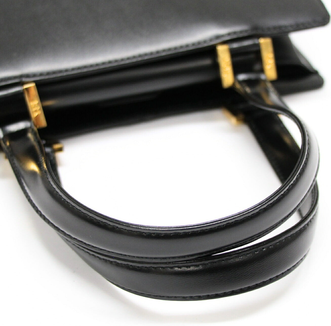 YVES SAINT LAURENT Vintage Logo Handbag Black Size ONE SIZE