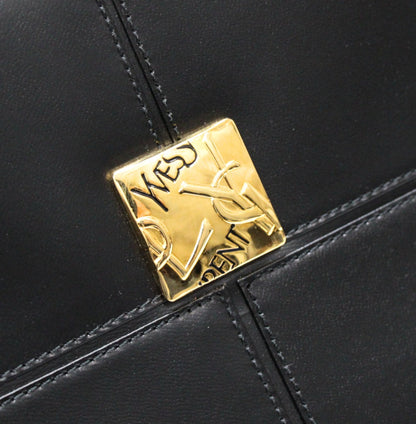 YVES SAINT LAURENT Vintage Logo Handbag Black Size ONE SIZE