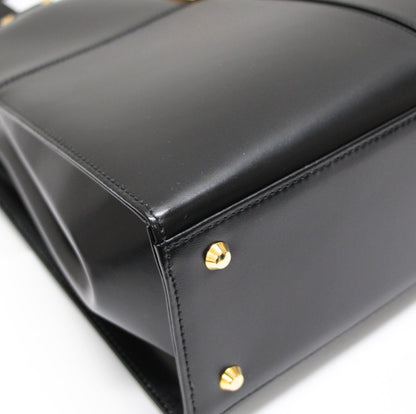 YVES SAINT LAURENT Vintage Logo Handbag Black Size ONE SIZE