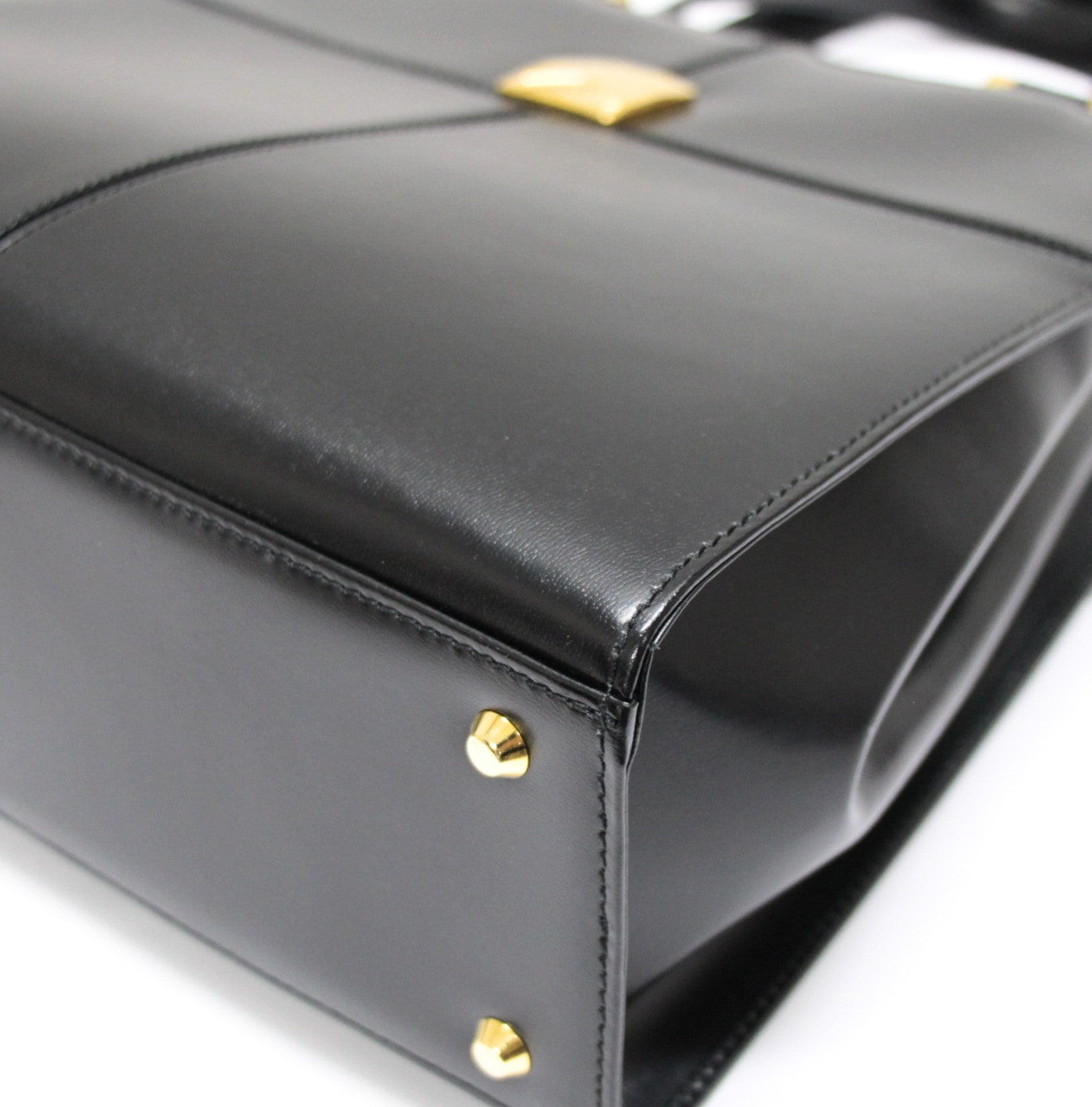 YVES SAINT LAURENT Vintage Logo Handbag Black Size ONE SIZE