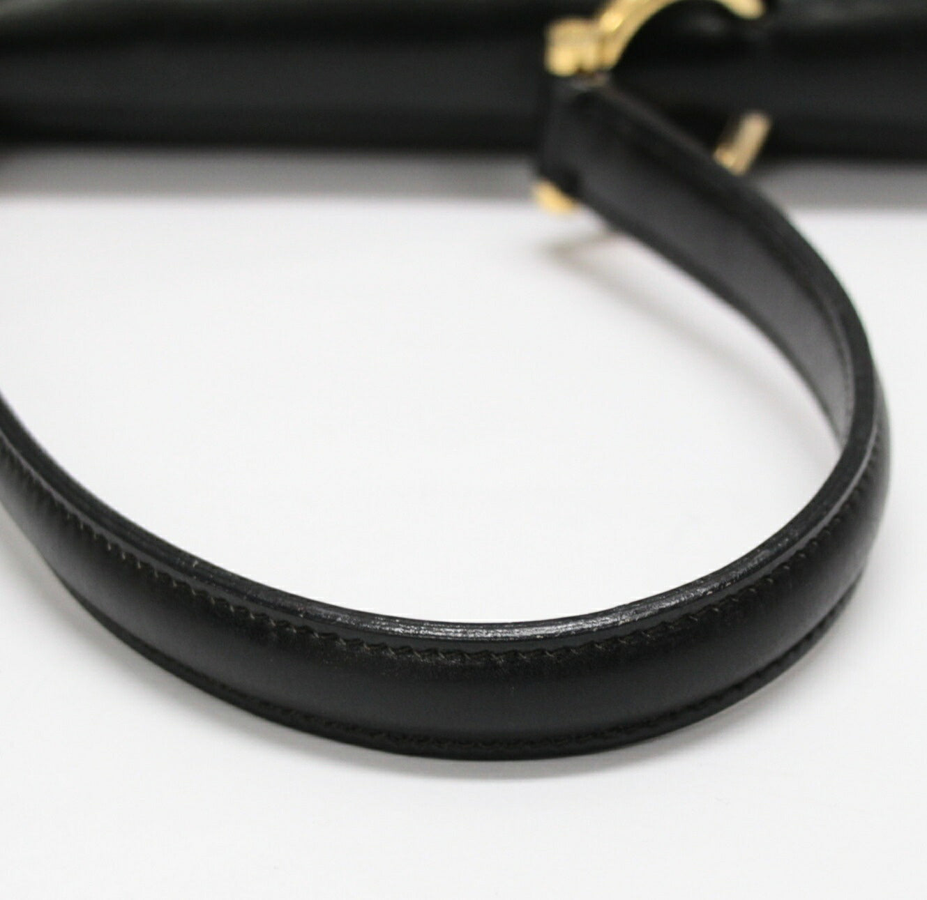CELINE Vintage Small Double Flap Handbag Black Size ONE SIZE