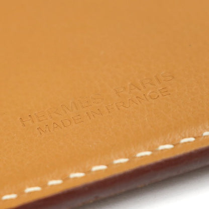 HERMES MagSafe H-Horse Brown Veau Card Case Size ONE SIZE