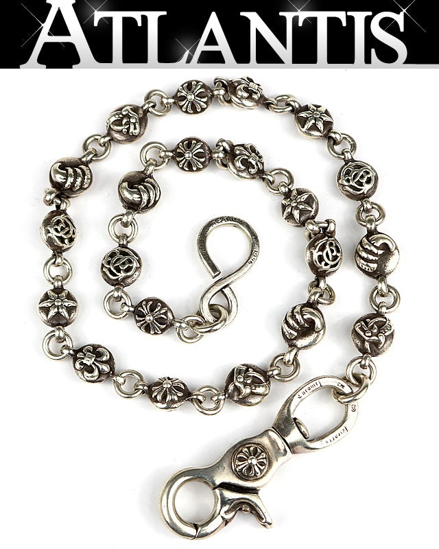 CHROME HEARTS #2 Multiball 1-Clip Chain Silver Wallet Size ONE SIZE
