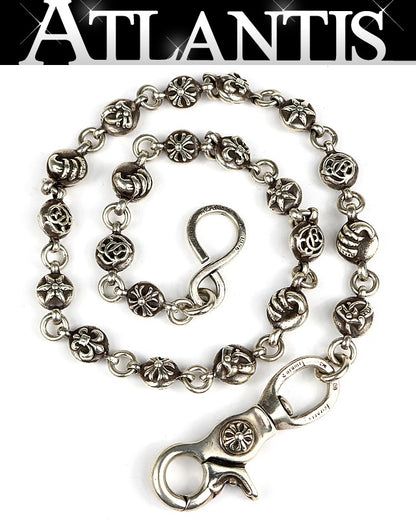 CHROME HEARTS #2 Multiball 1-Clip Chain Silver Wallet Size ONE SIZE