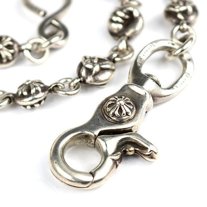 CHROME HEARTS #2 Multiball 1-Clip Chain Silver Wallet Size ONE SIZE