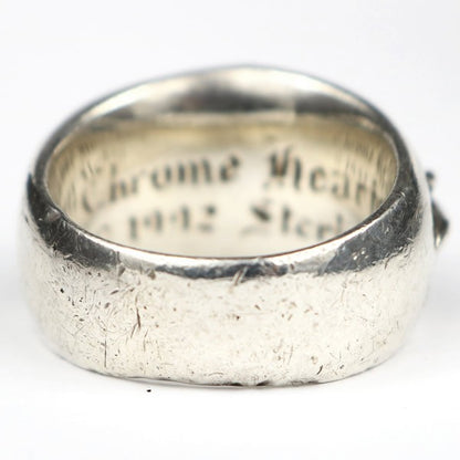 CHROME HEARTS Floral Cross 925 Silver Ring Size ONE SIZE