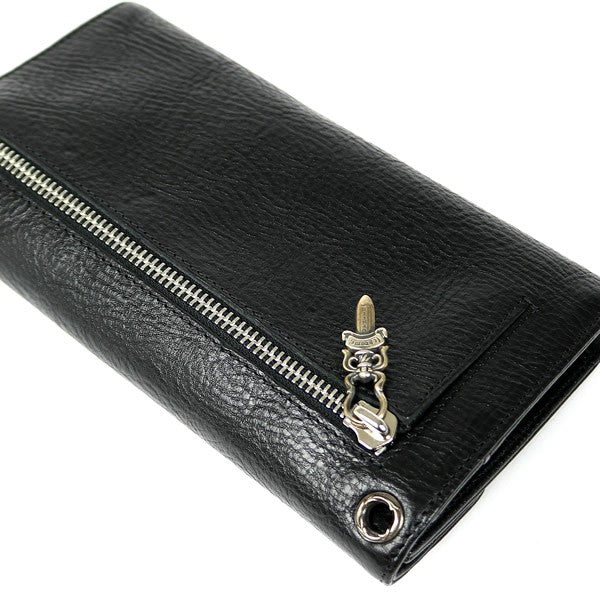 CHROME HEARTS New Cross Button Wallet Black Size ONE SIZE