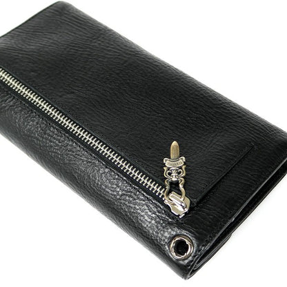 CHROME HEARTS New Cross Button Wallet Black Size ONE SIZE