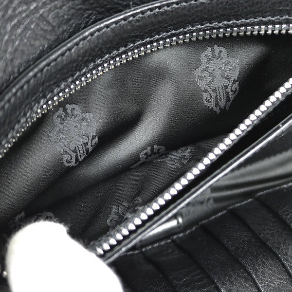 CHROME HEARTS New Cross Button Wallet Black Size ONE SIZE
