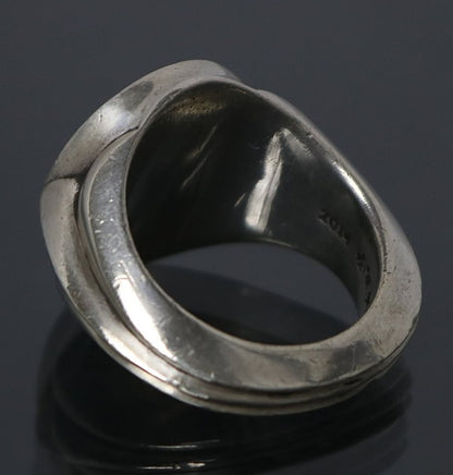 CHROME HEARTS CH Plus Seal Stamp Silver Ring Size ONE SIZE