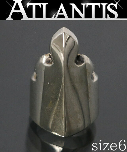 CHROME HEARTS Upright Flare Knee Silver Ring Size US 3.5