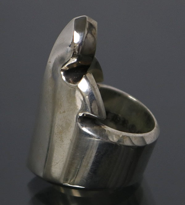 CHROME HEARTS Upright Flare Knee Silver Ring Size ONE SIZE