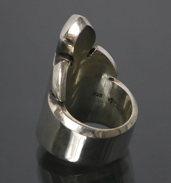 CHROME HEARTS Upright Flare Knee Silver Ring Size ONE SIZE