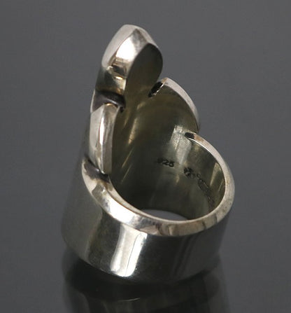 CHROME HEARTS Upright Flare Knee Silver Ring Size ONE SIZE