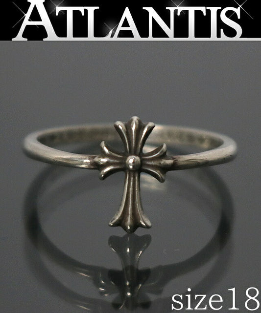 CHROME HEARTS Bubblegum CH Cross Silver Ring Size US 8.5