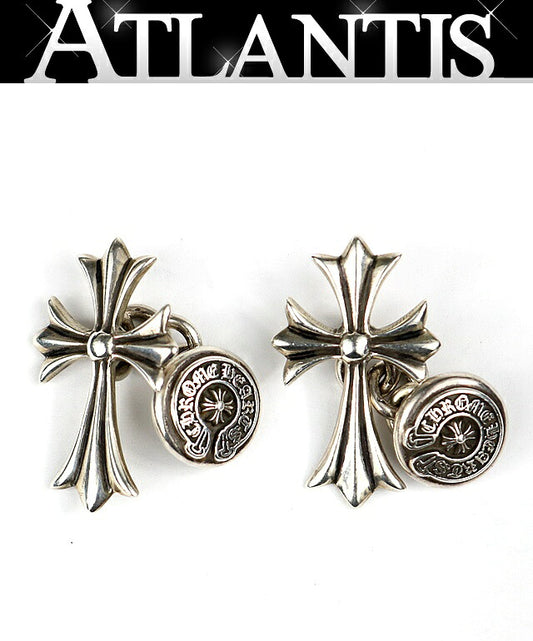 CHROME HEARTS Tiny CH Cross Horseshoe Cufflinks SV925