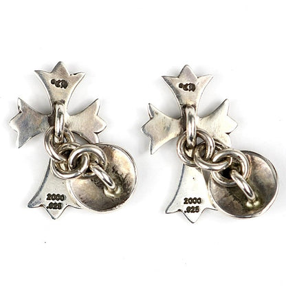 CHROME HEARTS Tiny CH Cross Horseshoe Cufflinks SV925