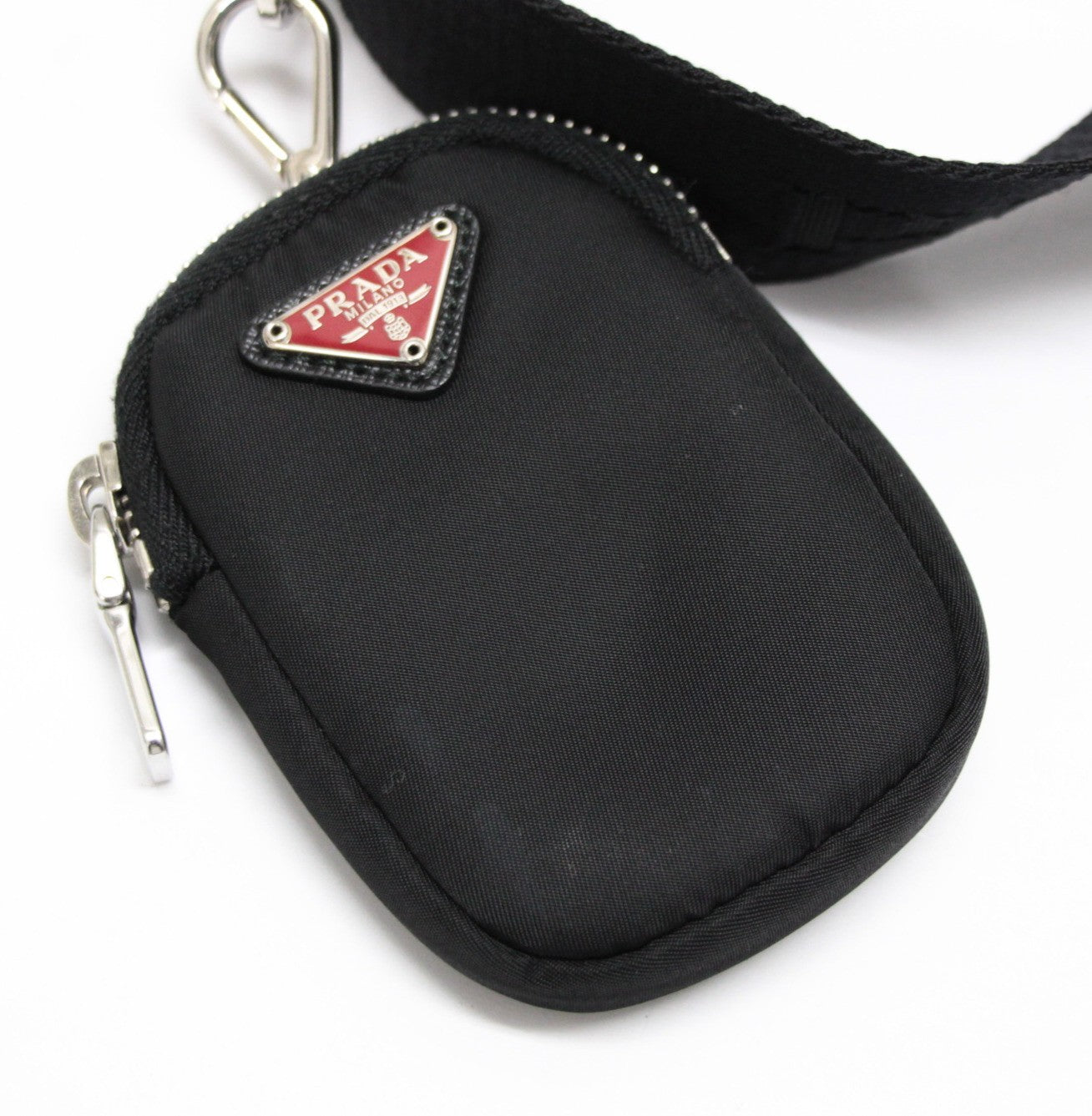 PRADA Re-Edition Red Triangle Logo Bag Black Size ONE SIZE