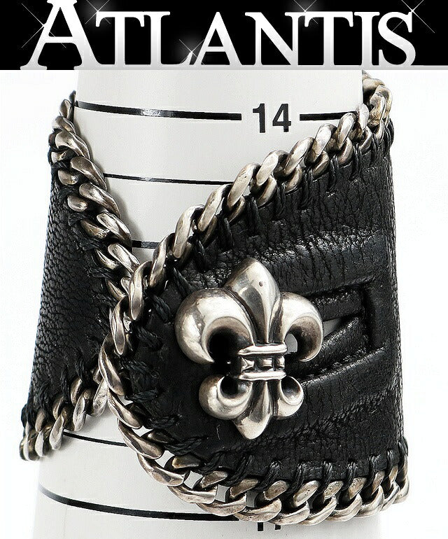CHROME HEARTS BS Fleur Black Chain Bracelet Size ONE SIZE