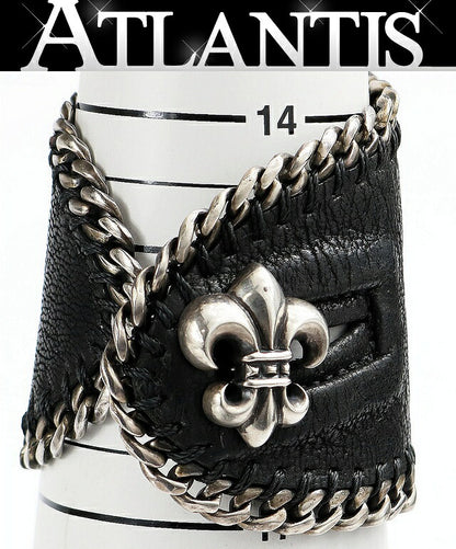 CHROME HEARTS BS Fleur Black Chain Bracelet Size ONE SIZE
