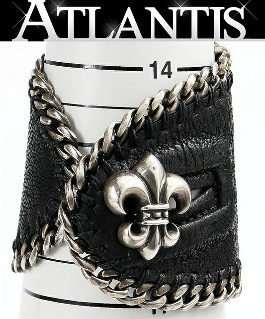 CHROME HEARTS BS Fleur Black Chain Bracelet Size ONE SIZE